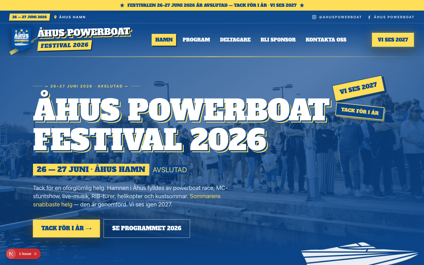 Åhus Powerboat Festival startsida